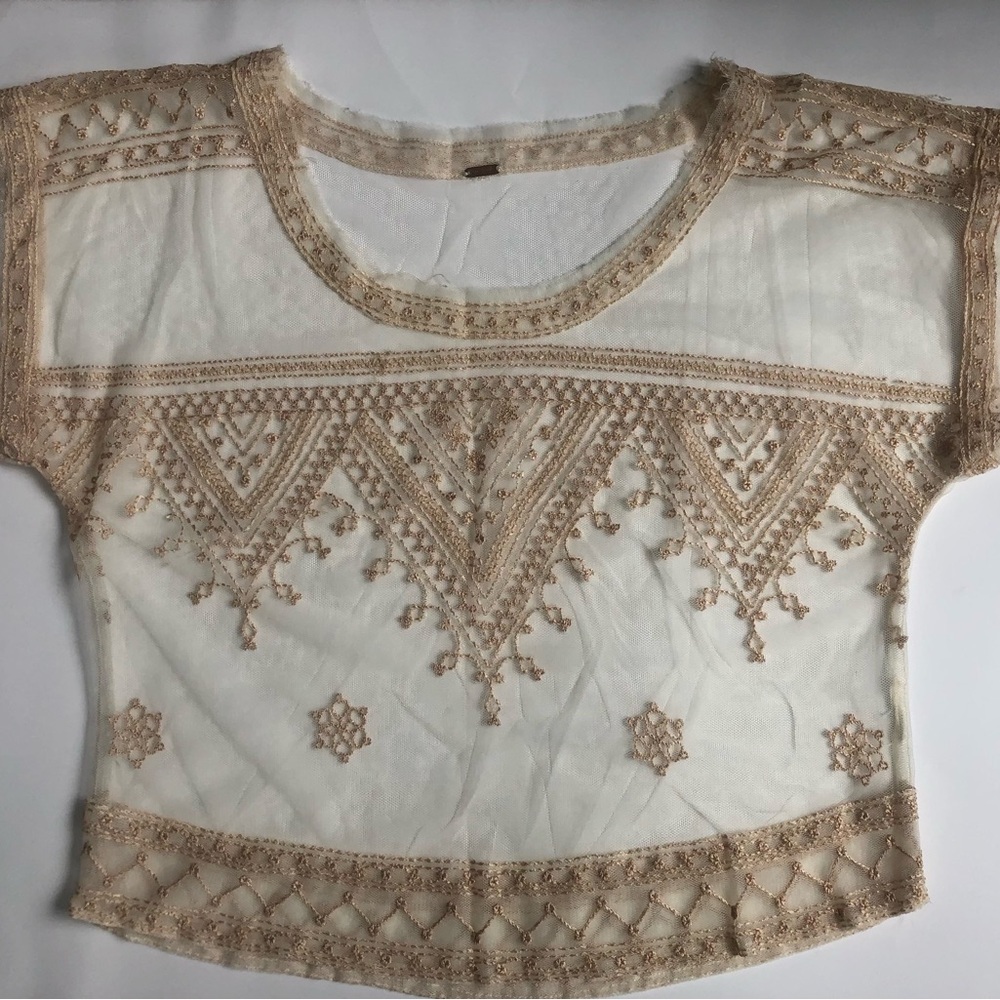 Free People “vintage” embroidered shirt
